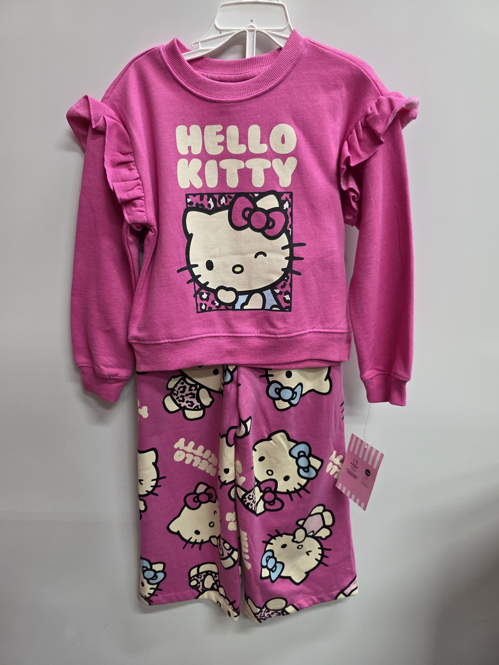Hello Kitty Bright Pink Ruffle Sleeve Set